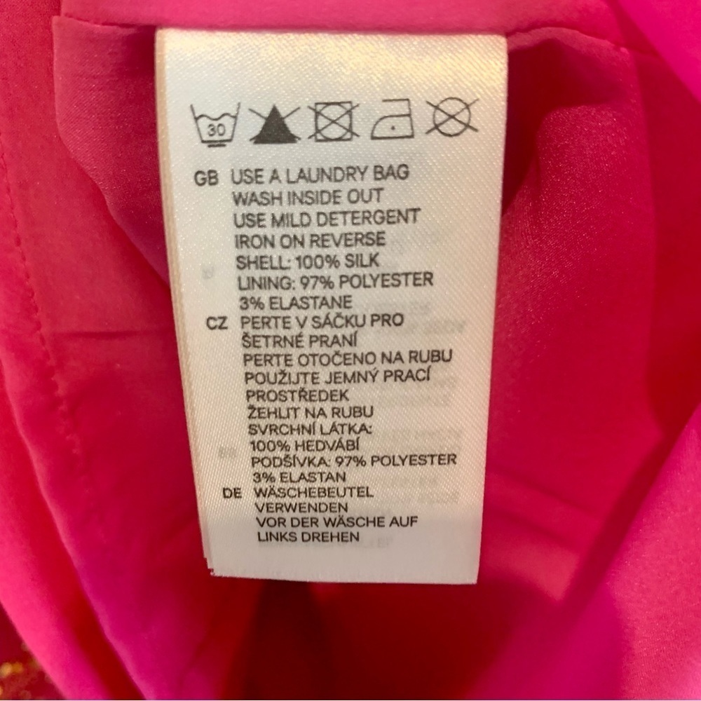 Versace x H&M Barbie Pink Gold Studded Sleeveless Mini Dress Womens Sz 4 - Picture 11 of 15